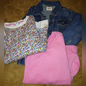 Girls Winter Lot Sweatshirts Jean Jacket Size 14/16